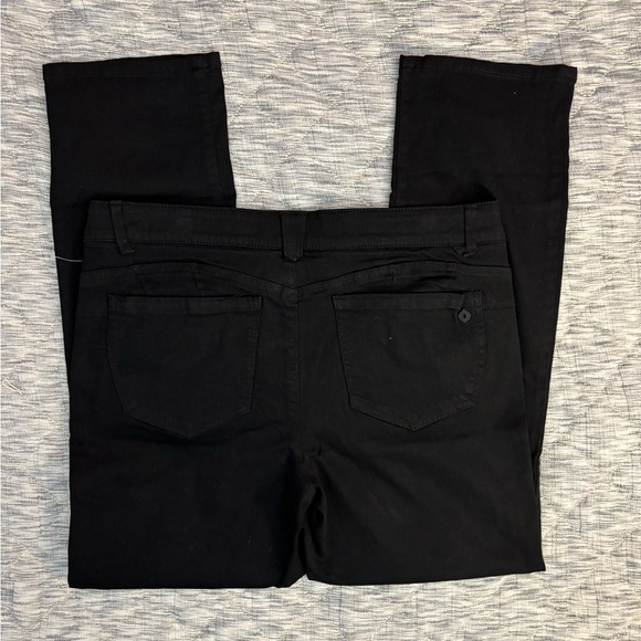 Democracy Womens Black Absolution Straight Leg Stretch Denim Waistband Sz 16 - - Picture 8 of 10